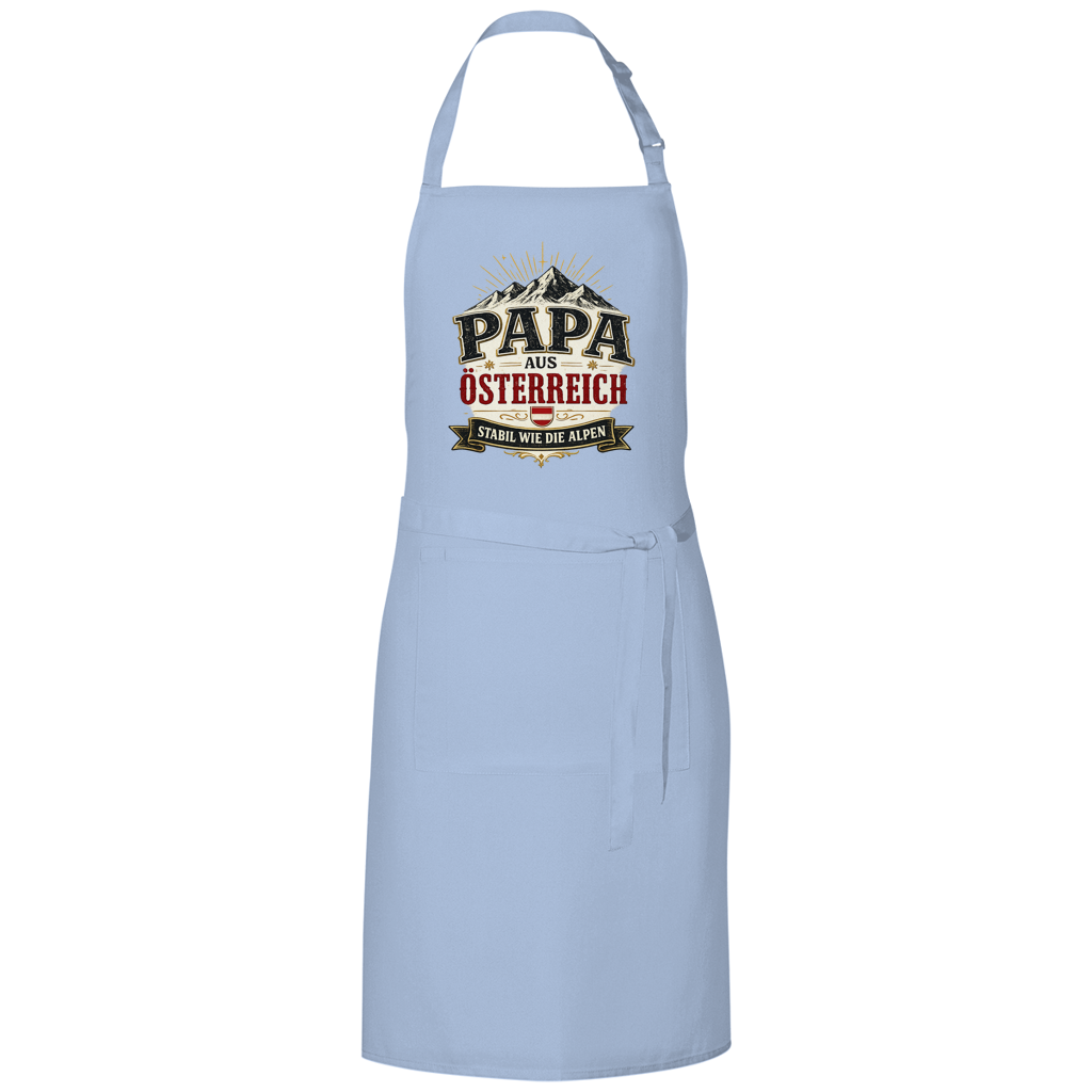 Grillschürze „Papa aus Österreich – stabil wie die Alpen“ | Vatertag Geschenk