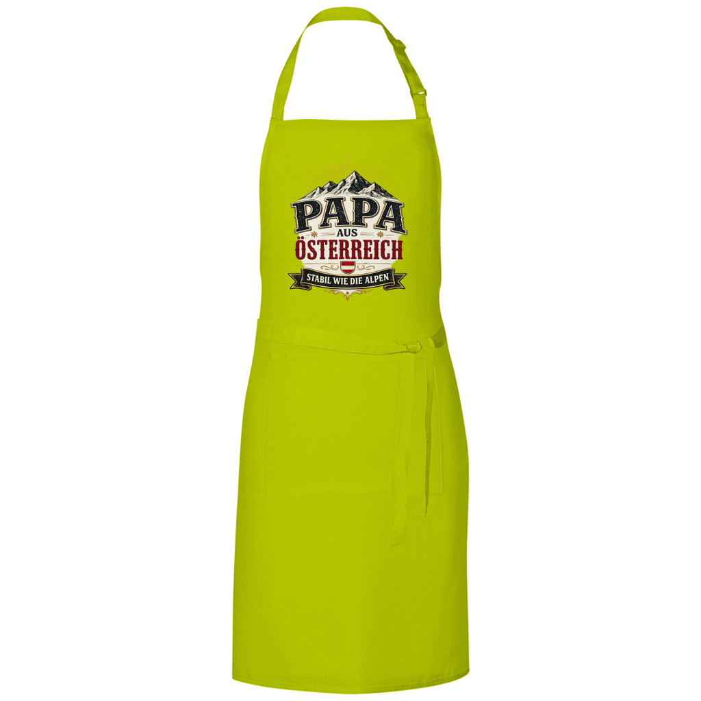 Grillschürze „Papa aus Österreich – stabil wie die Alpen“ | Vatertag Geschenk