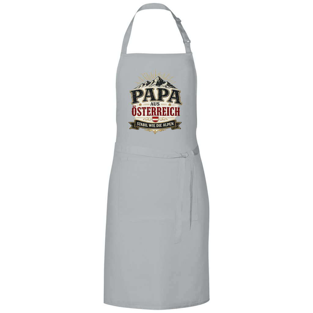 Grillschürze „Papa aus Österreich – stabil wie die Alpen“ | Vatertag Geschenk
