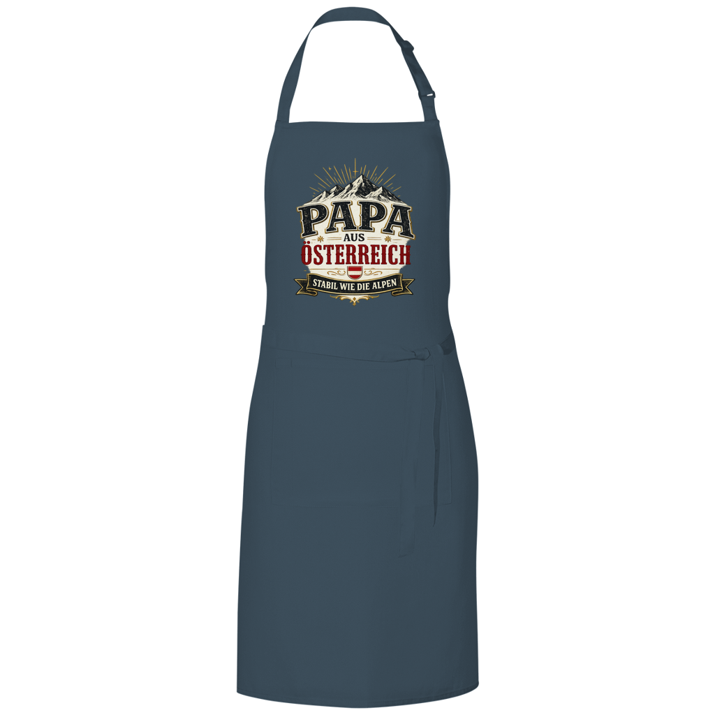 Grillschürze „Papa aus Österreich – stabil wie die Alpen“ | Vatertag Geschenk