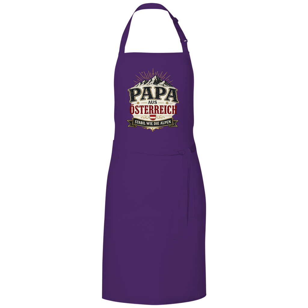 Grillschürze „Papa aus Österreich – stabil wie die Alpen“ | Vatertag Geschenk