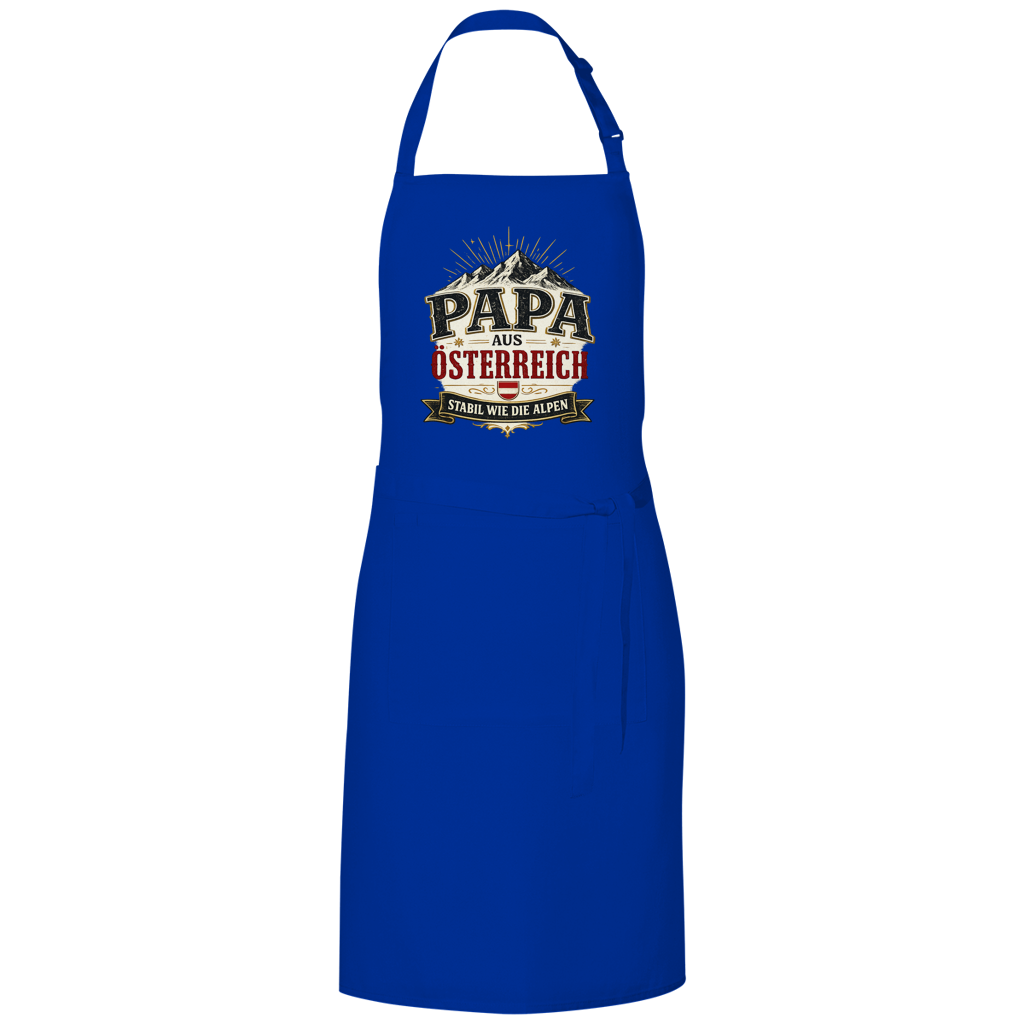Grillschürze „Papa aus Österreich – stabil wie die Alpen“ | Vatertag Geschenk