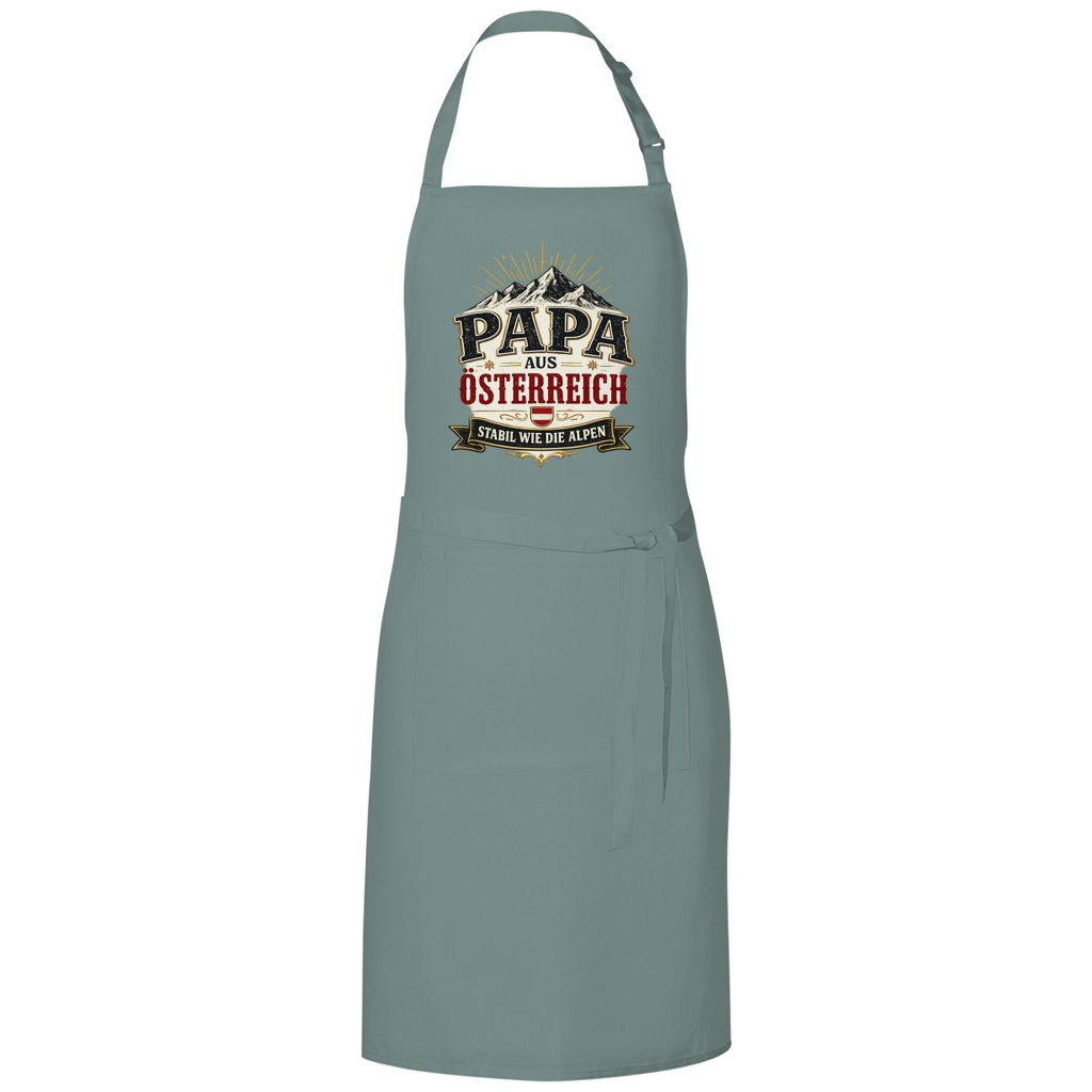 Grillschürze „Papa aus Österreich – stabil wie die Alpen“ | Vatertag Geschenk