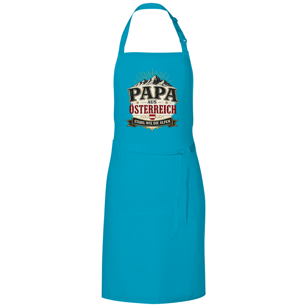 Grillschürze „Papa aus Österreich – stabil wie die Alpen“ | Vatertag Geschenk