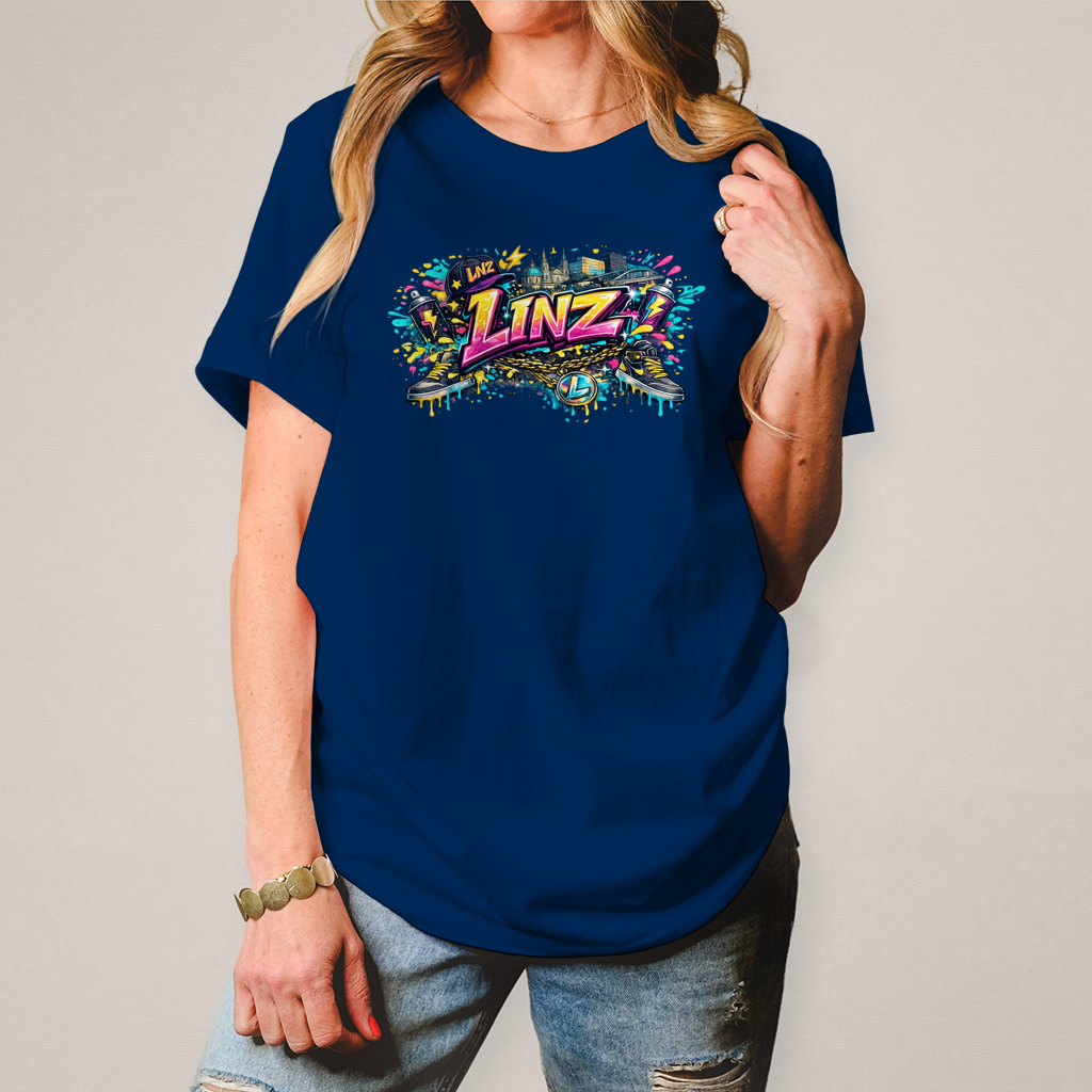 Damen T-Shirt LINZ Graffiti Style – Austria Street Vibes Kollektion
