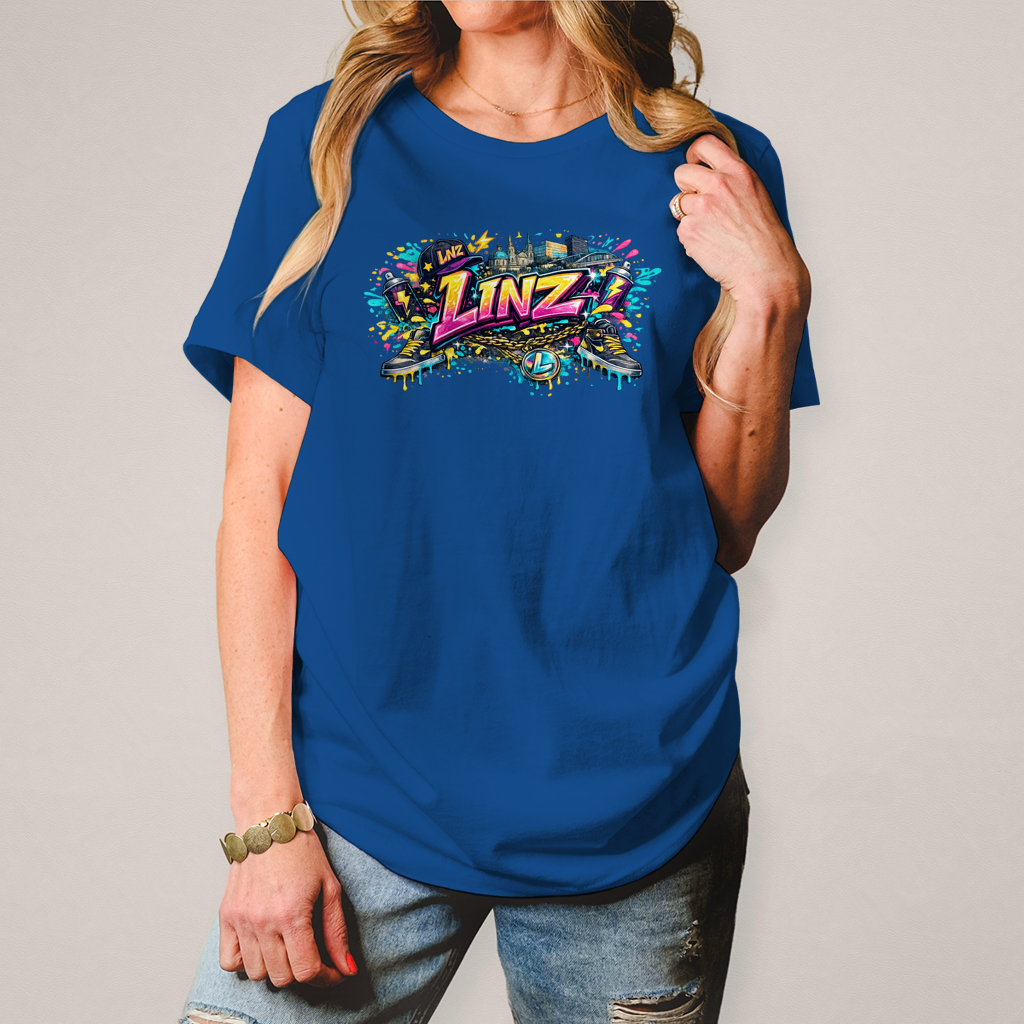 Damen T-Shirt LINZ Graffiti Style – Austria Street Vibes Kollektion