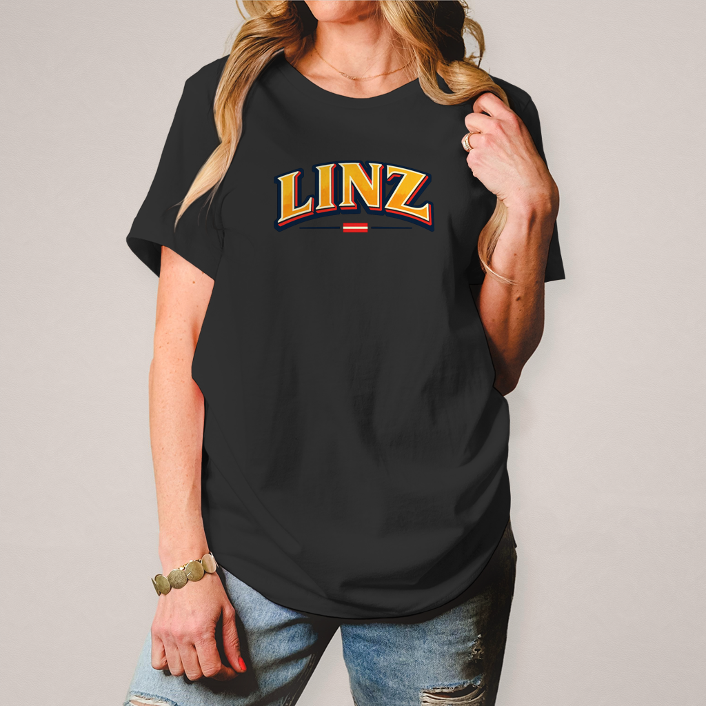 Damen T-Shirt LINZ Vintage College Style – Austria Street Vibes Kollektion