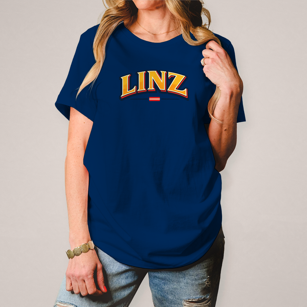 Damen T-Shirt LINZ Vintage College Style – Austria Street Vibes Kollektion