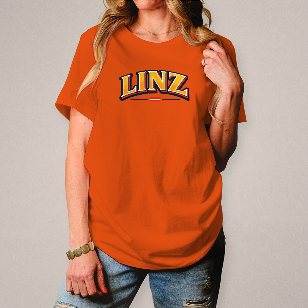 Damen T-Shirt LINZ Vintage College Style – Austria Street Vibes Kollektion