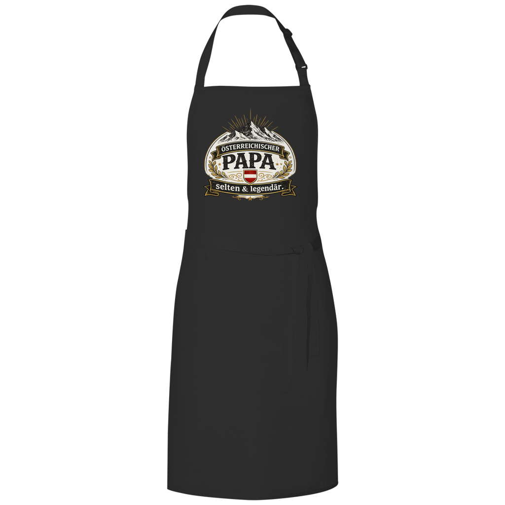 Grillschürze „Österreichischer Papa – selten & legendär“ | Lustige BBQ Schürze für Papa