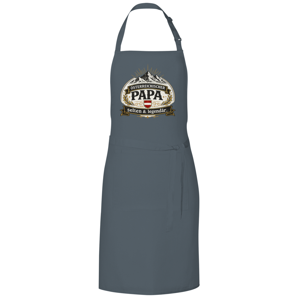 Grillschürze „Österreichischer Papa – selten & legendär“ | Lustige BBQ Schürze für Papa