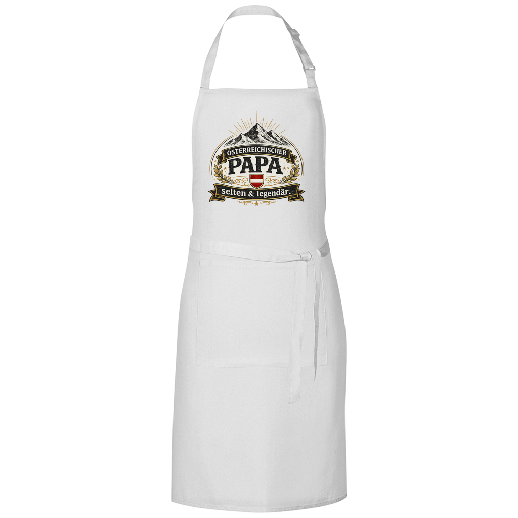 Grillschürze „Österreichischer Papa – selten & legendär“ | Lustige BBQ Schürze für Papa