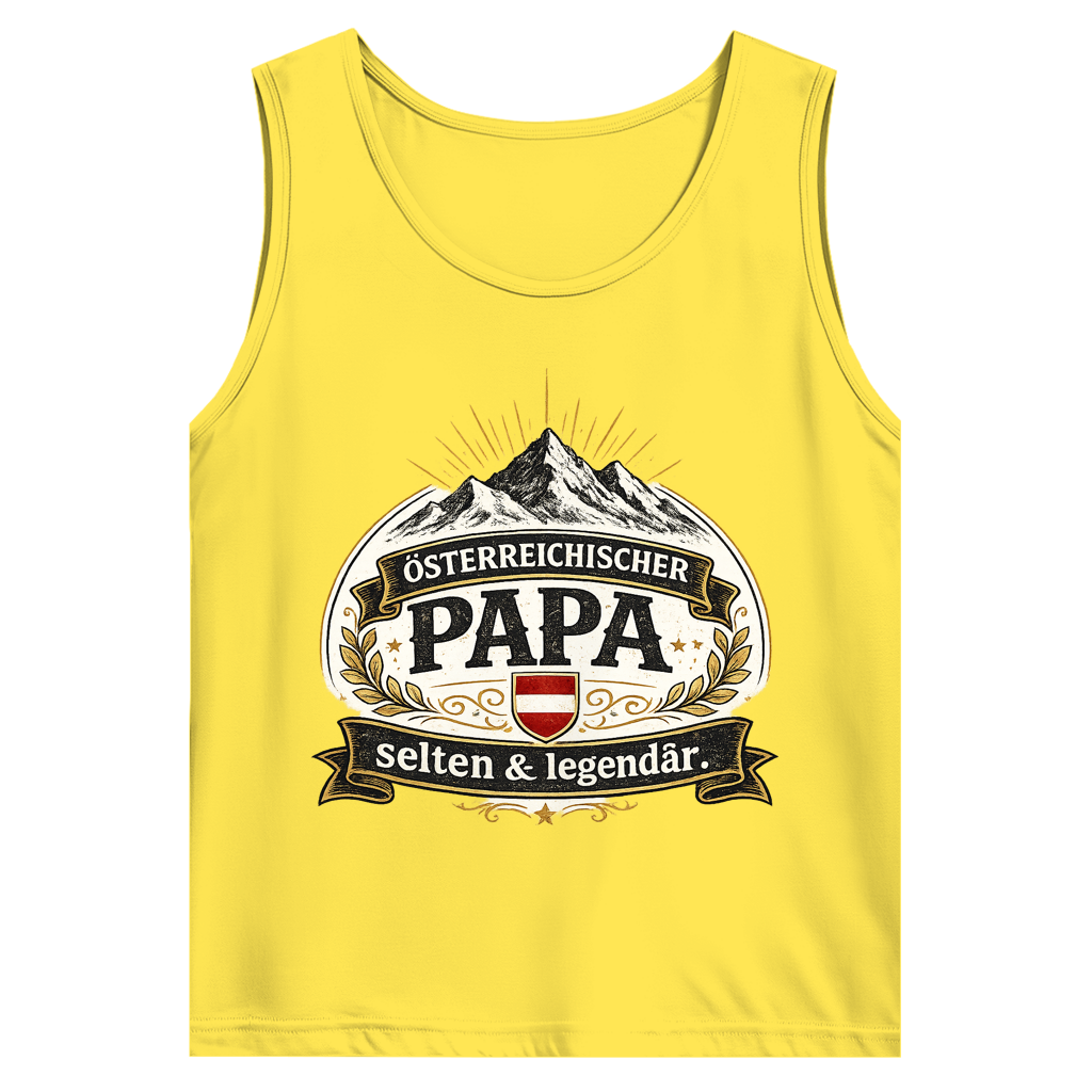 Herren Tank Top „Österreichischer Papa – selten & legendär“ | Lustiges Papa Muskelshirt