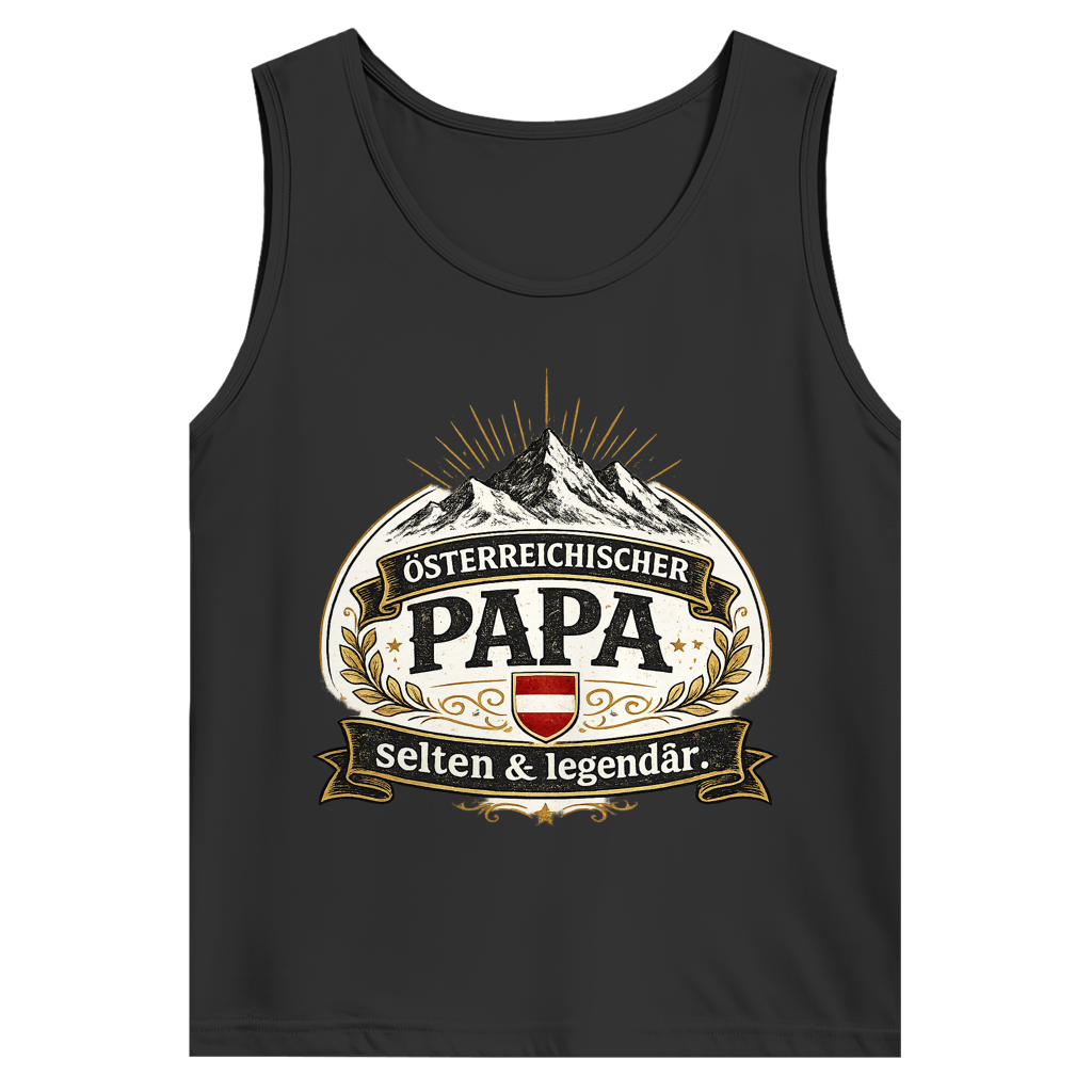 Herren Tank Top „Österreichischer Papa – selten & legendär“ | Lustiges Papa Muskelshirt