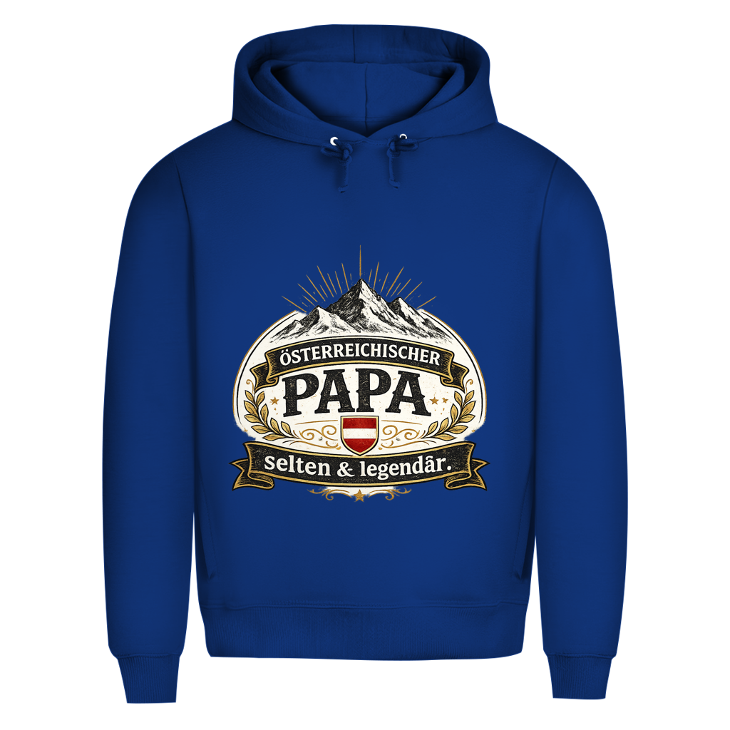 Herren Premium Bio Hoodie „Österreichischer Papa – selten & legendär“ | Lustiger Papa Hoodie