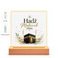 🇧🇦 LED ram za slike "Hadž Mubarek Olsun" – Islamska LED dekoracija s dizajnom Kabe
