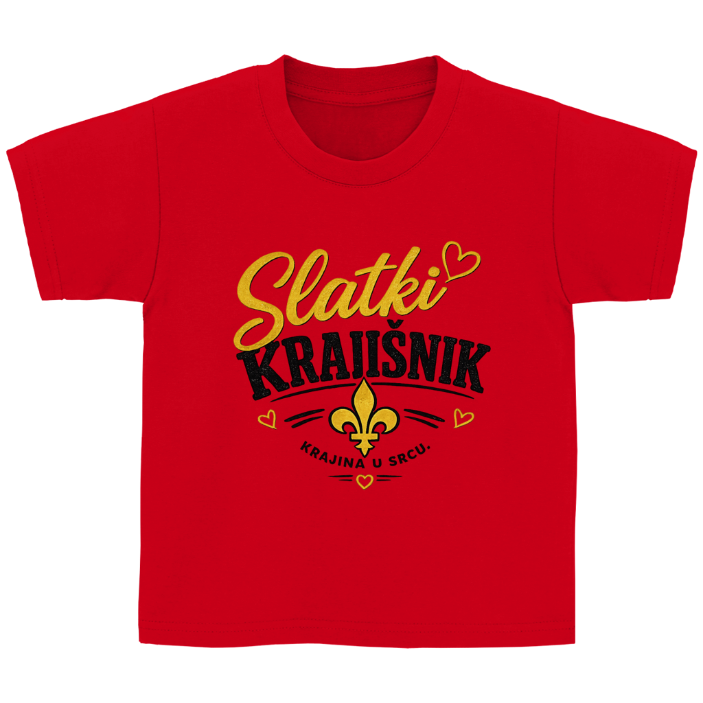 Kinder T-Shirt „Slatki Krajišnik“ – Lustiges Balkan Kinder Shirt aus Baumwolle