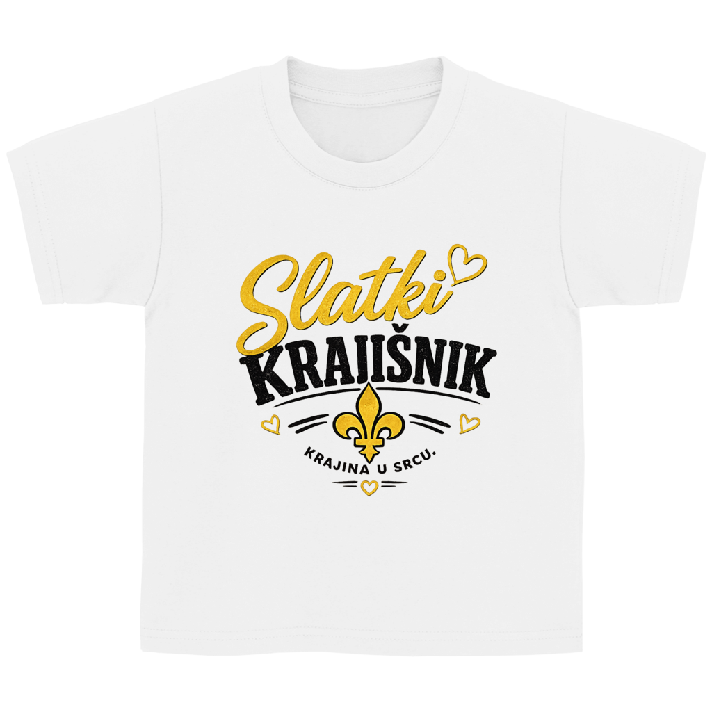 Kinder T-Shirt „Slatki Krajišnik“ – Lustiges Balkan Kinder Shirt aus Baumwolle
