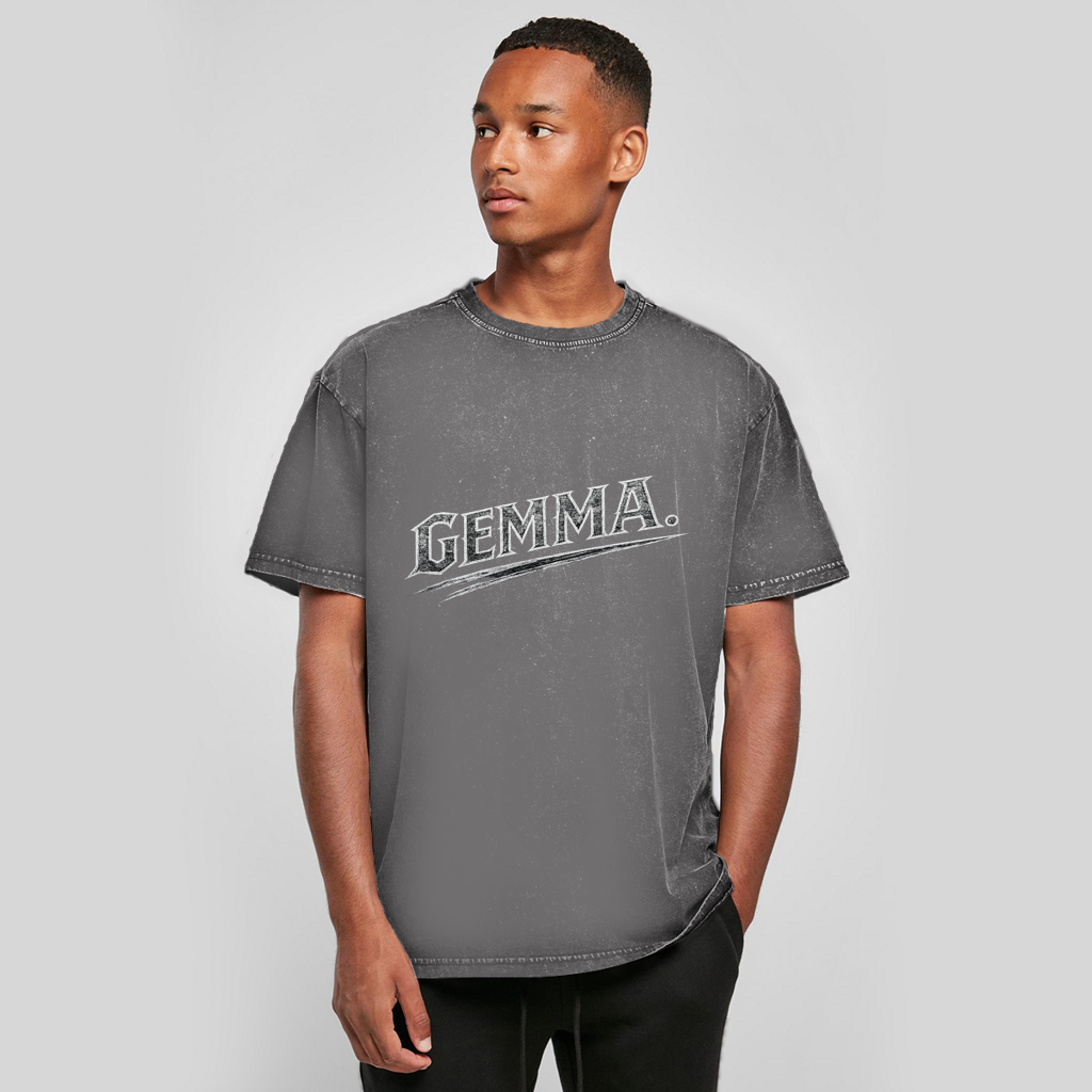 Oversize Washed T-Shirt „Gemma“ – Österreichisches Acid Wash Streetwear Shirt