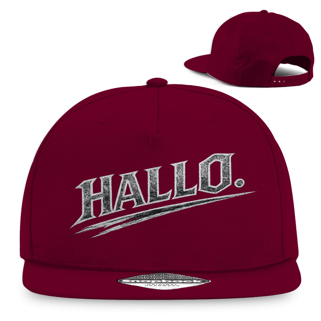 Snapback Rapper Cap „Hallo“ – Österreichische Streetwear Cap im Retro Style