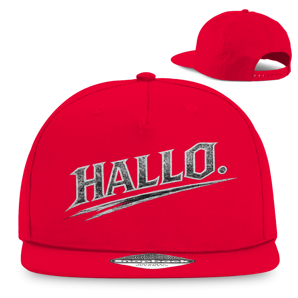 Snapback Rapper Cap „Hallo“ – Österreichische Streetwear Cap im Retro Style
