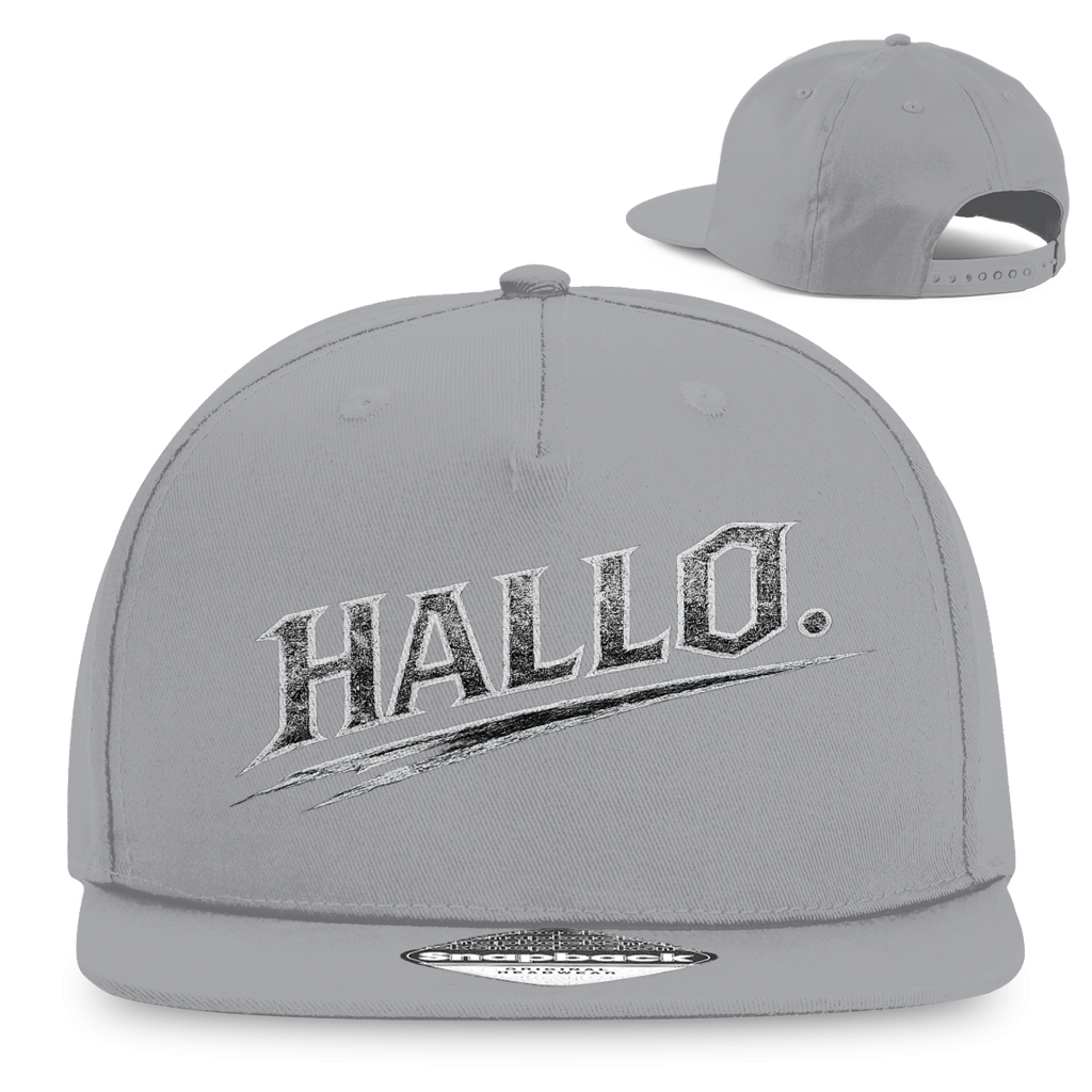 Snapback Rapper Cap „Hallo“ – Österreichische Streetwear Cap im Retro Style