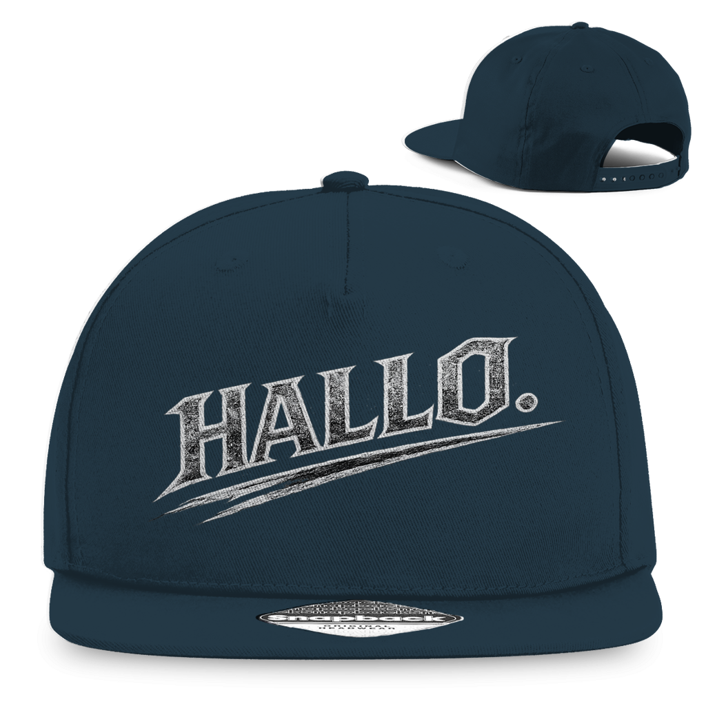 Snapback Rapper Cap „Hallo“ – Österreichische Streetwear Cap im Retro Style