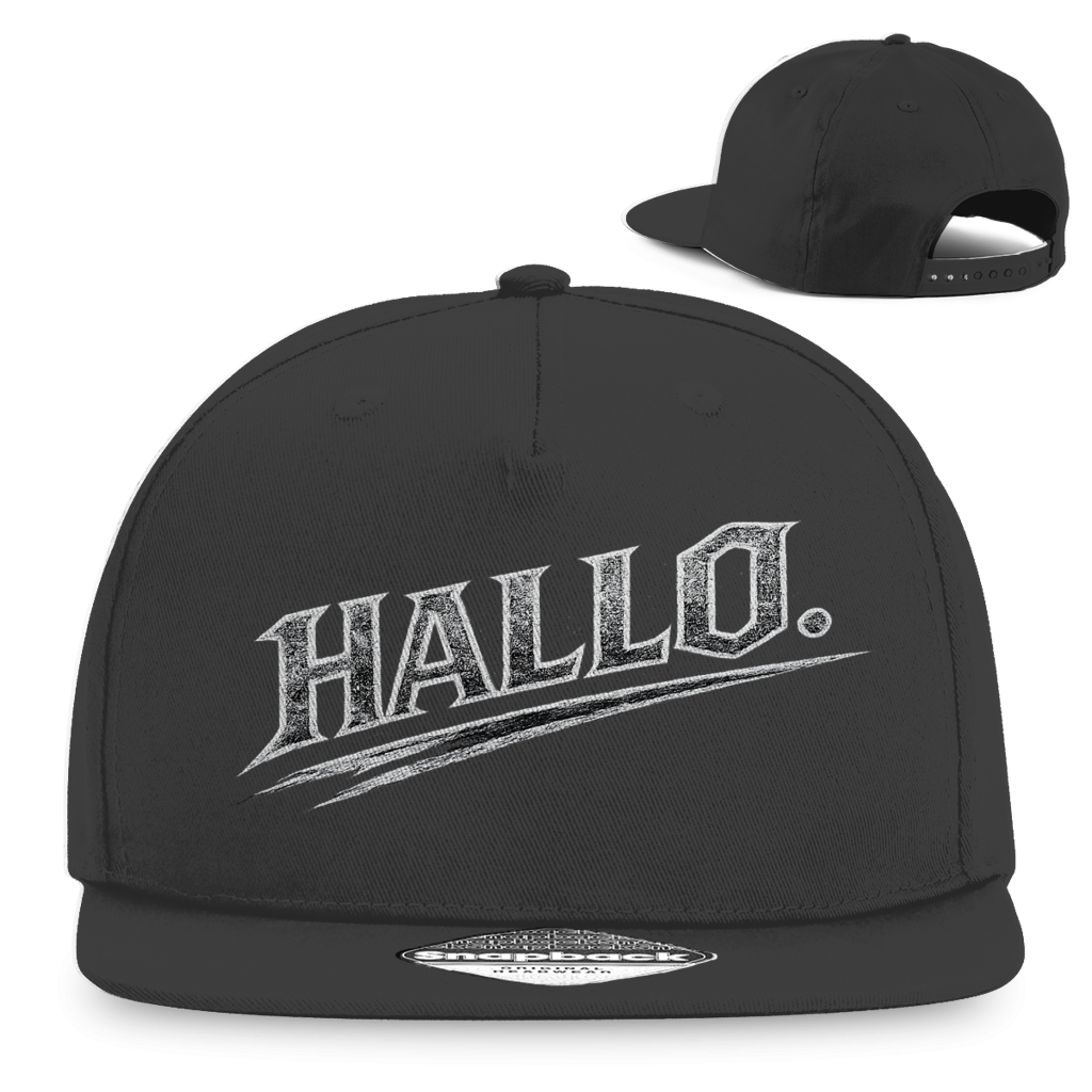 Snapback Rapper Cap „Hallo“ – Österreichische Streetwear Cap im Retro Style