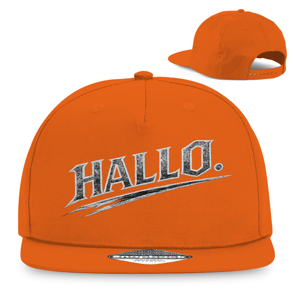 Snapback Rapper Cap „Hallo“ – Österreichische Streetwear Cap im Retro Style