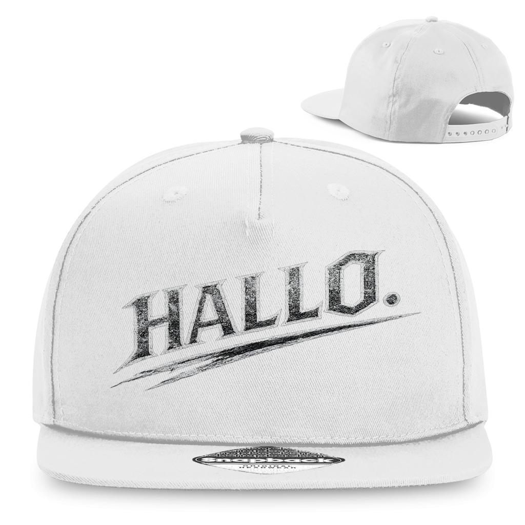 Snapback Rapper Cap „Hallo“ – Österreichische Streetwear Cap im Retro Style