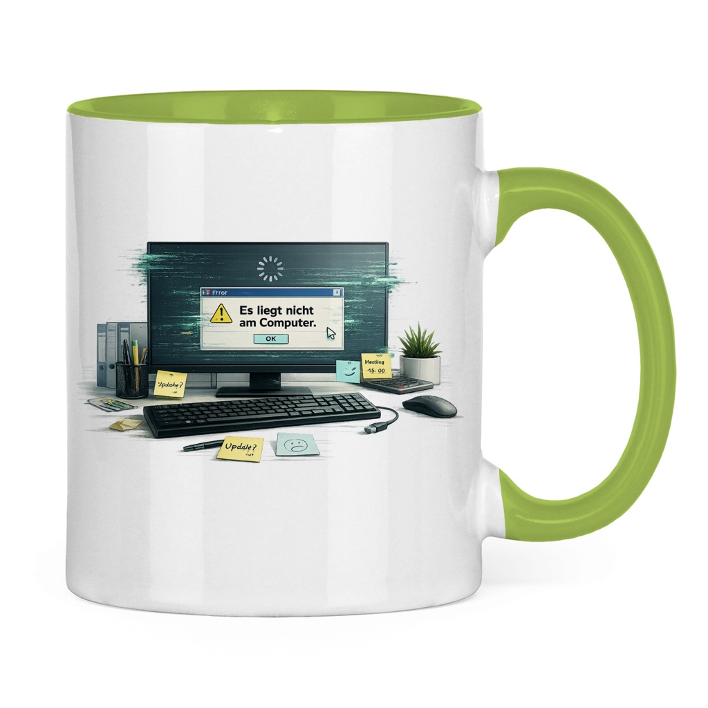 Es liegt nicht am Computer Tasse | Lustiges IT Geschenk