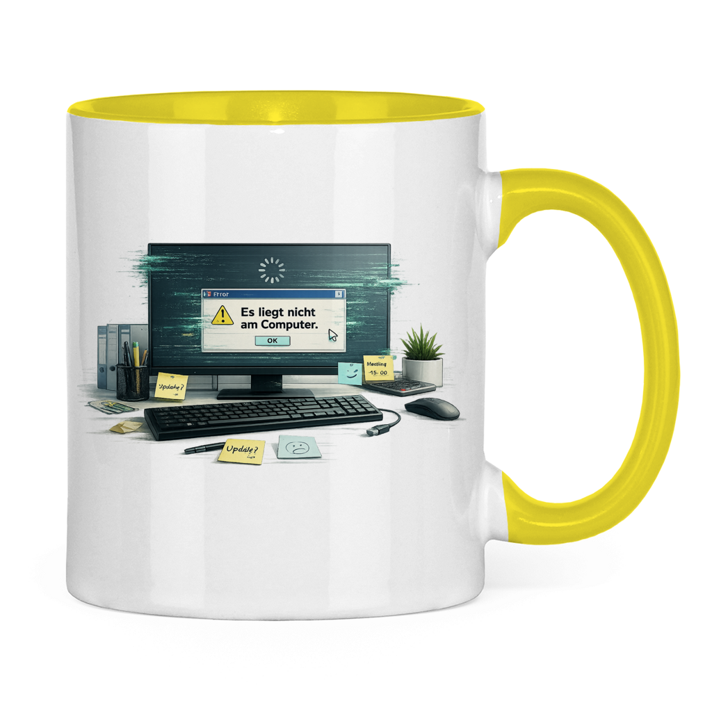 Es liegt nicht am Computer Tasse | Lustiges IT Geschenk