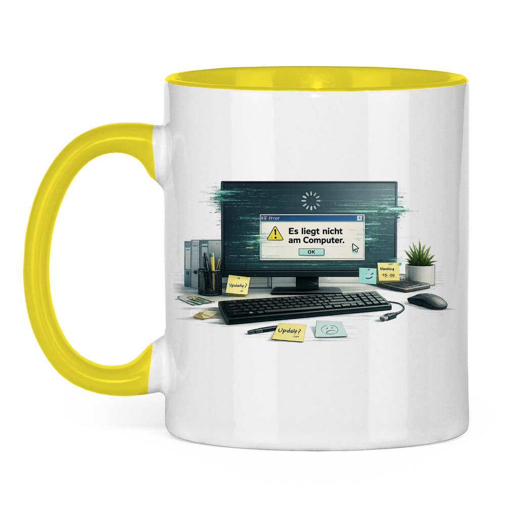 Es liegt nicht am Computer Tasse | Lustiges IT Geschenk