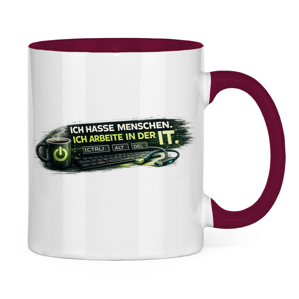 Ich hasse Menschen, ich arbeite in der IT Tasse