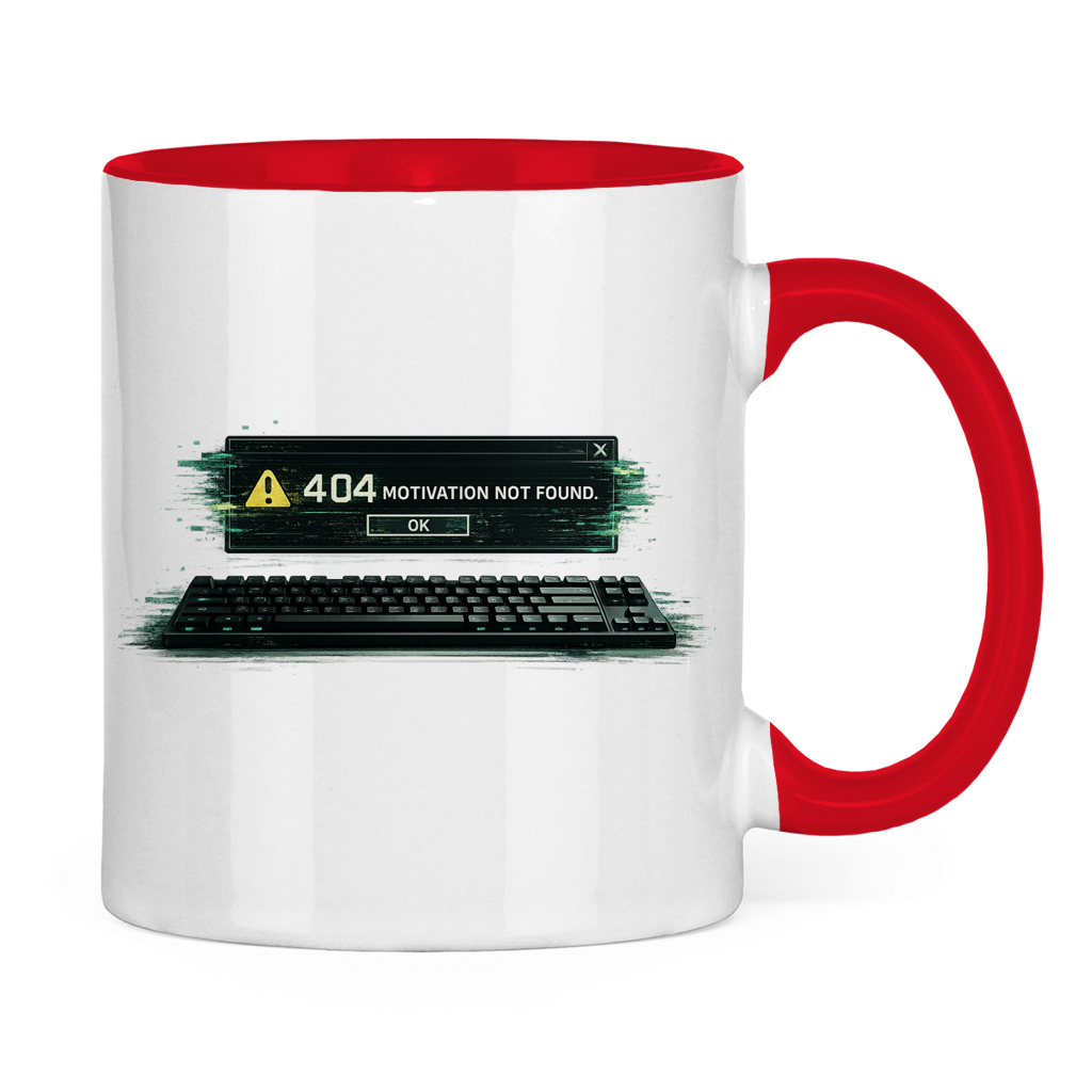 404 Motivation Not Found Tasse | Lustiger Büro Spruch