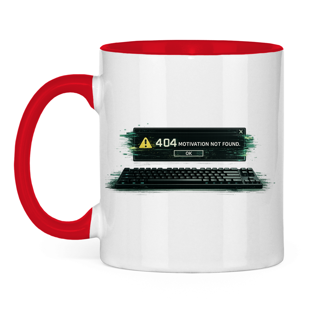 404 Motivation Not Found Tasse | Lustiger Büro Spruch