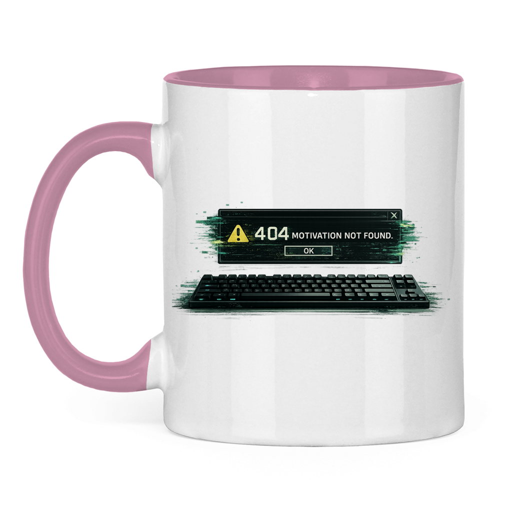 404 Motivation Not Found Tasse | Lustiger Büro Spruch