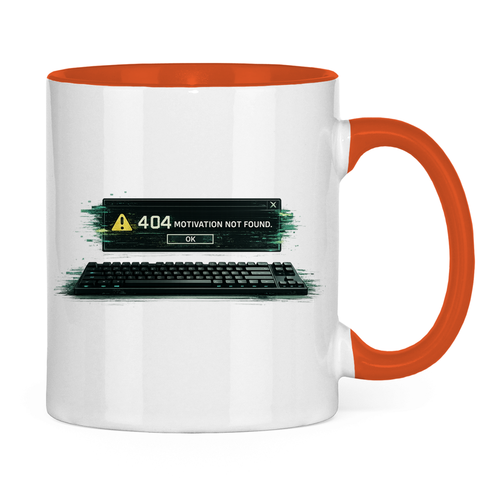 404 Motivation Not Found Tasse | Lustiger Büro Spruch