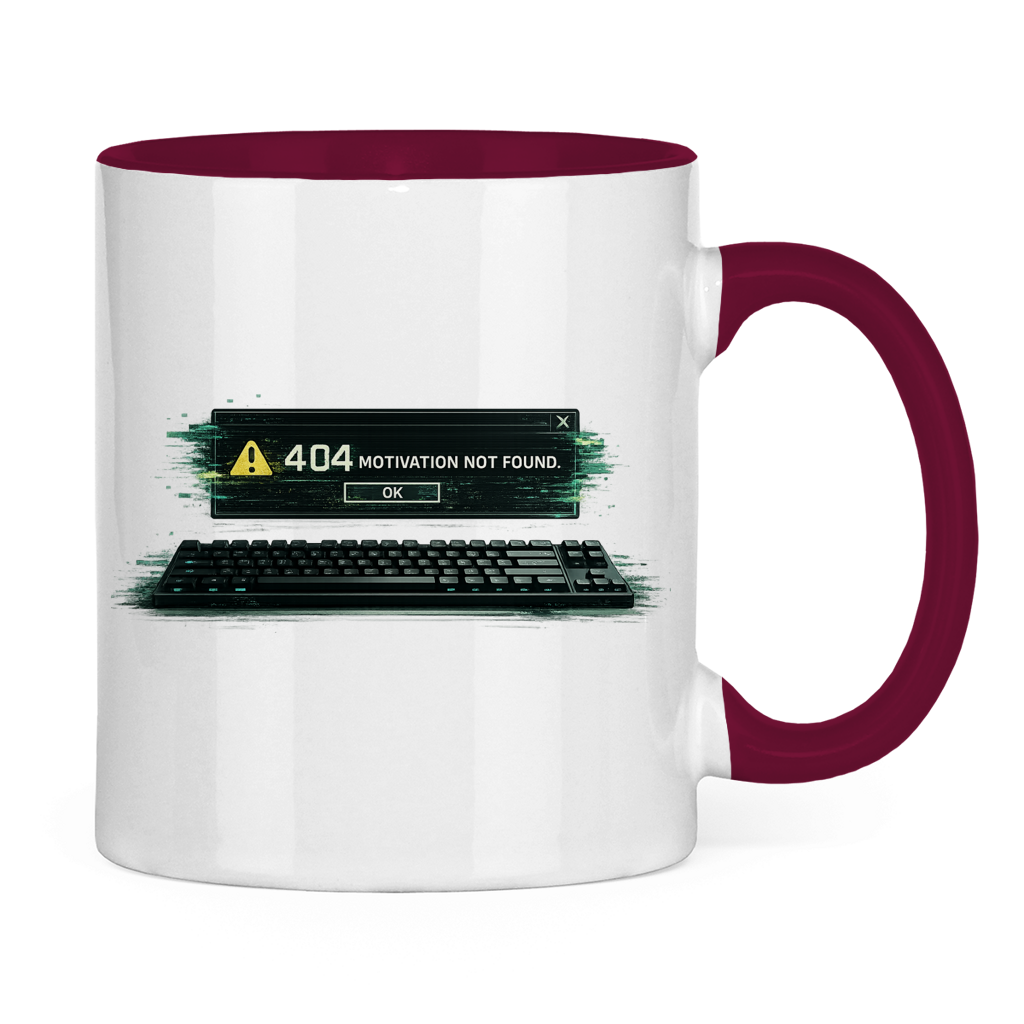 404 Motivation Not Found Tasse | Lustiger Büro Spruch