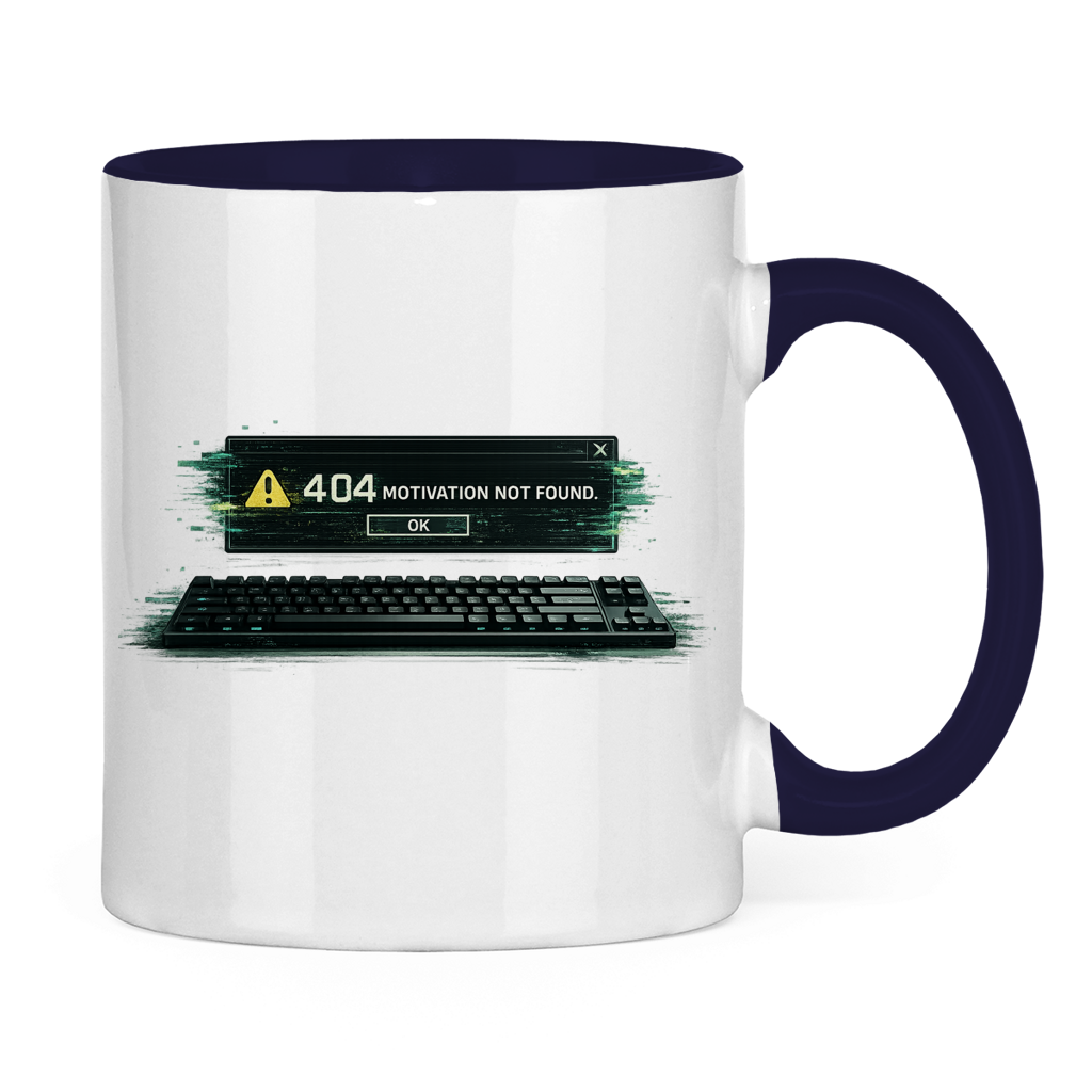 404 Motivation Not Found Tasse | Lustiger Büro Spruch