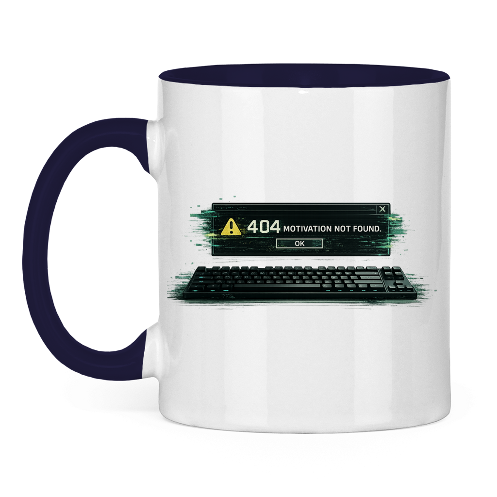 404 Motivation Not Found Tasse | Lustiger Büro Spruch