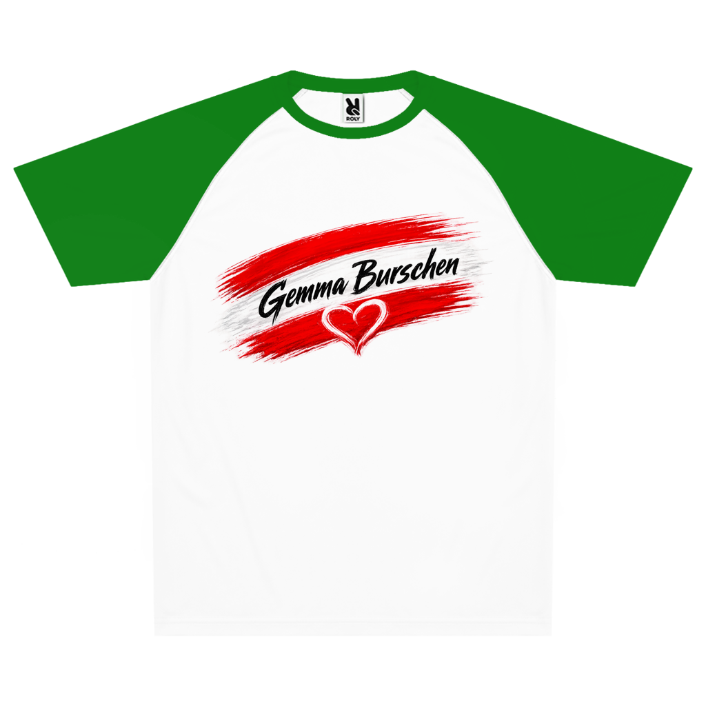 Kinder Atmungsaktives Sport T-Shirt - Gemma Burschen Österreich Funktionsshirt mit Herz