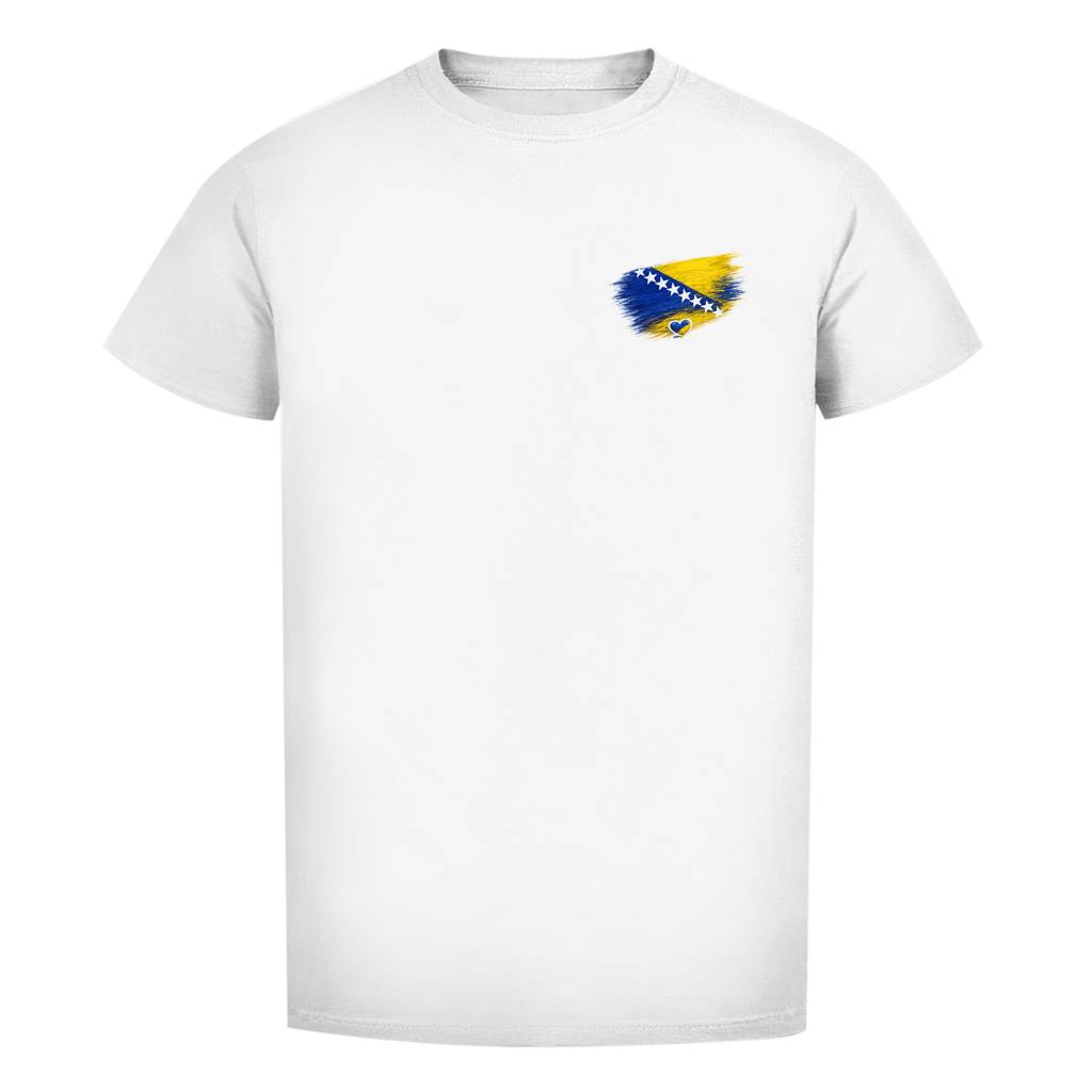 Herren Premium Bio T-Shirt Bosnien Flagge Herz