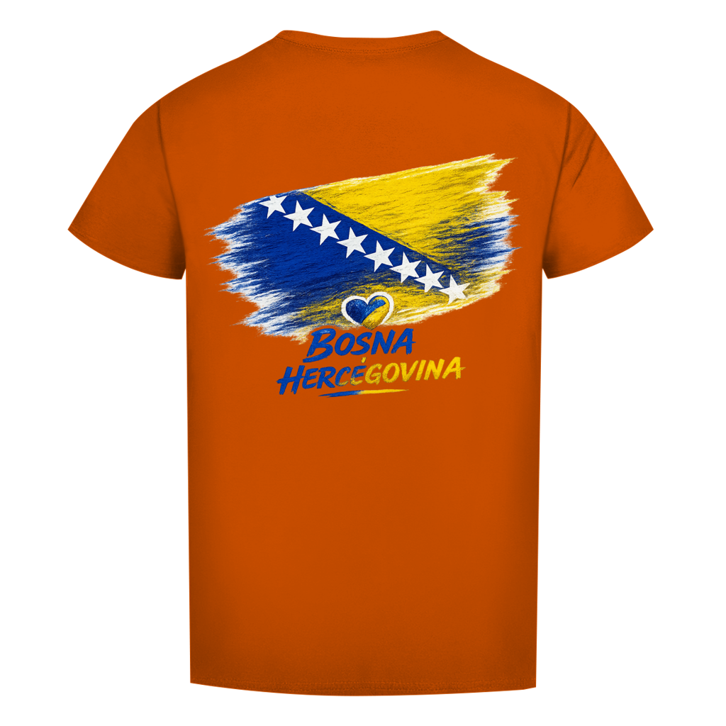 Herren Premium Bio T-Shirt Bosnien Flagge Herz