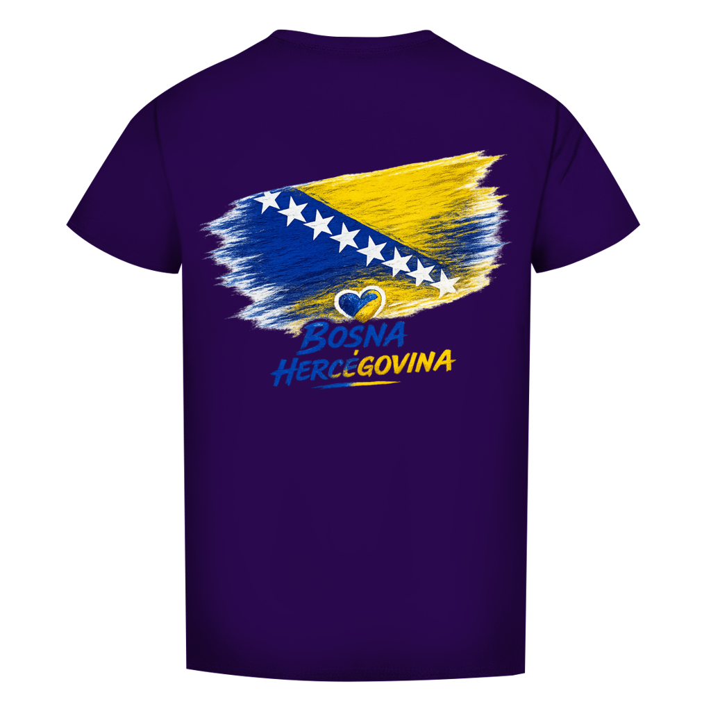 Herren Premium Bio T-Shirt Bosnien Flagge Herz