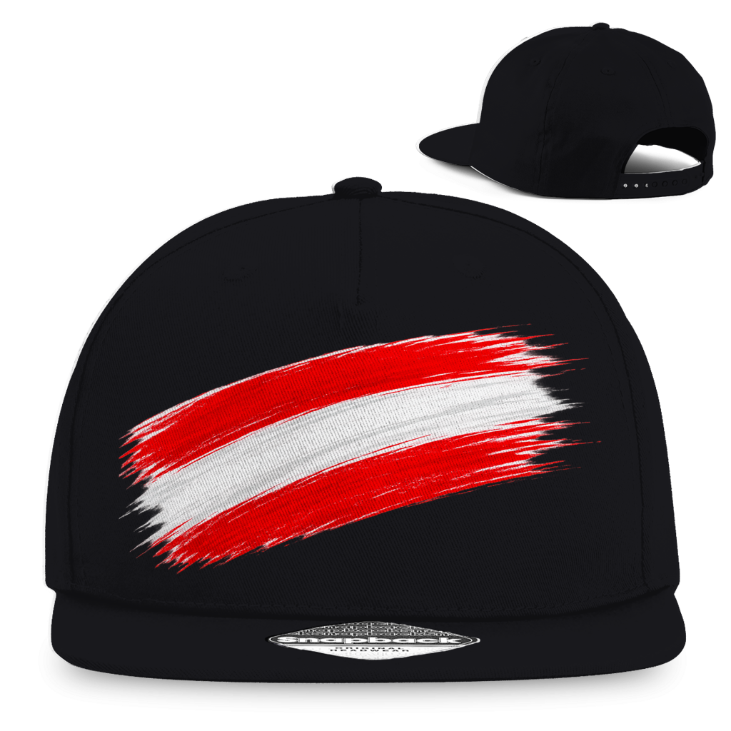 Einfach Österreich 🇦🇹 Rapper Cap | Österreich Snapback mit Rot-Weiß-Rot Design