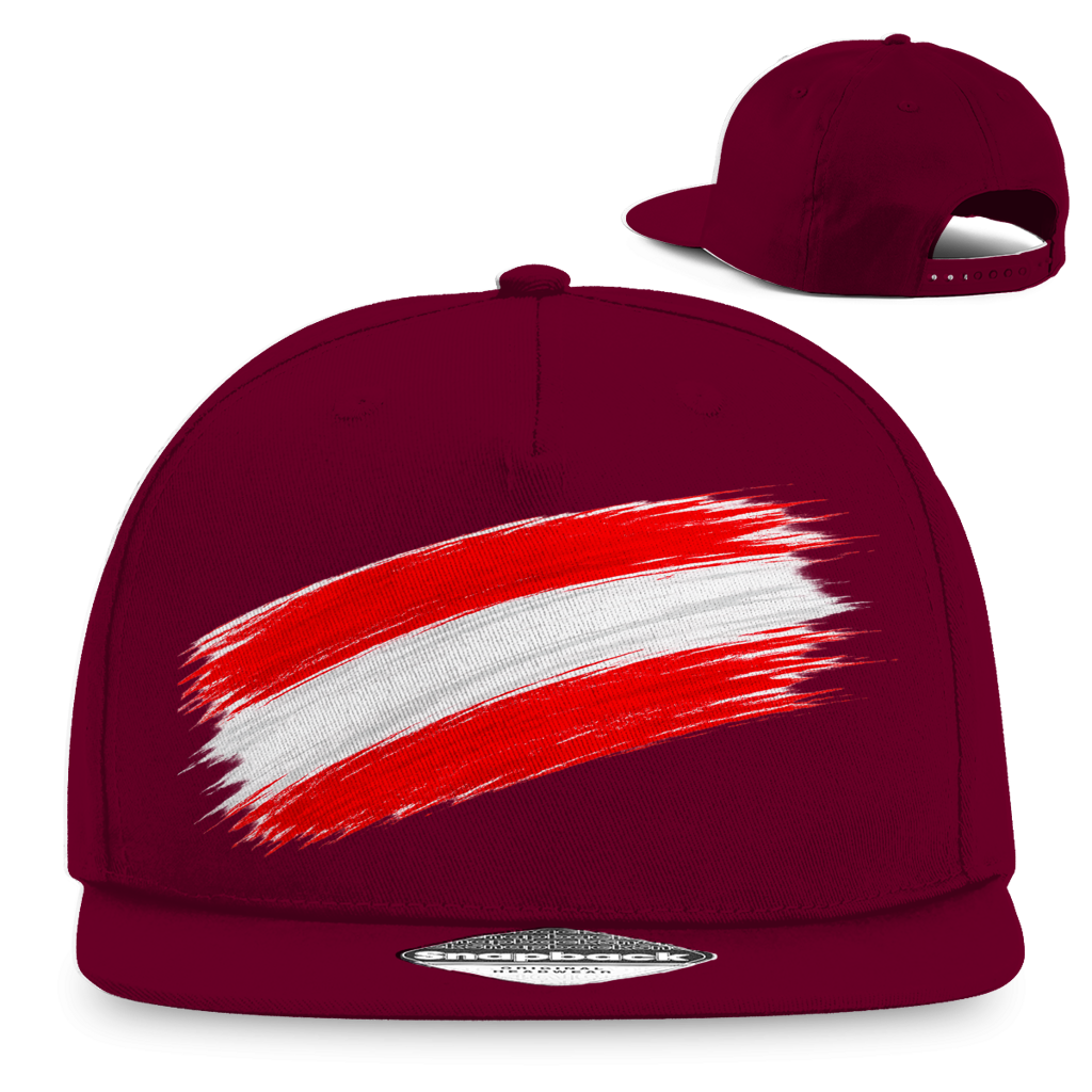Einfach Österreich 🇦🇹 Rapper Cap | Österreich Snapback mit Rot-Weiß-Rot Design
