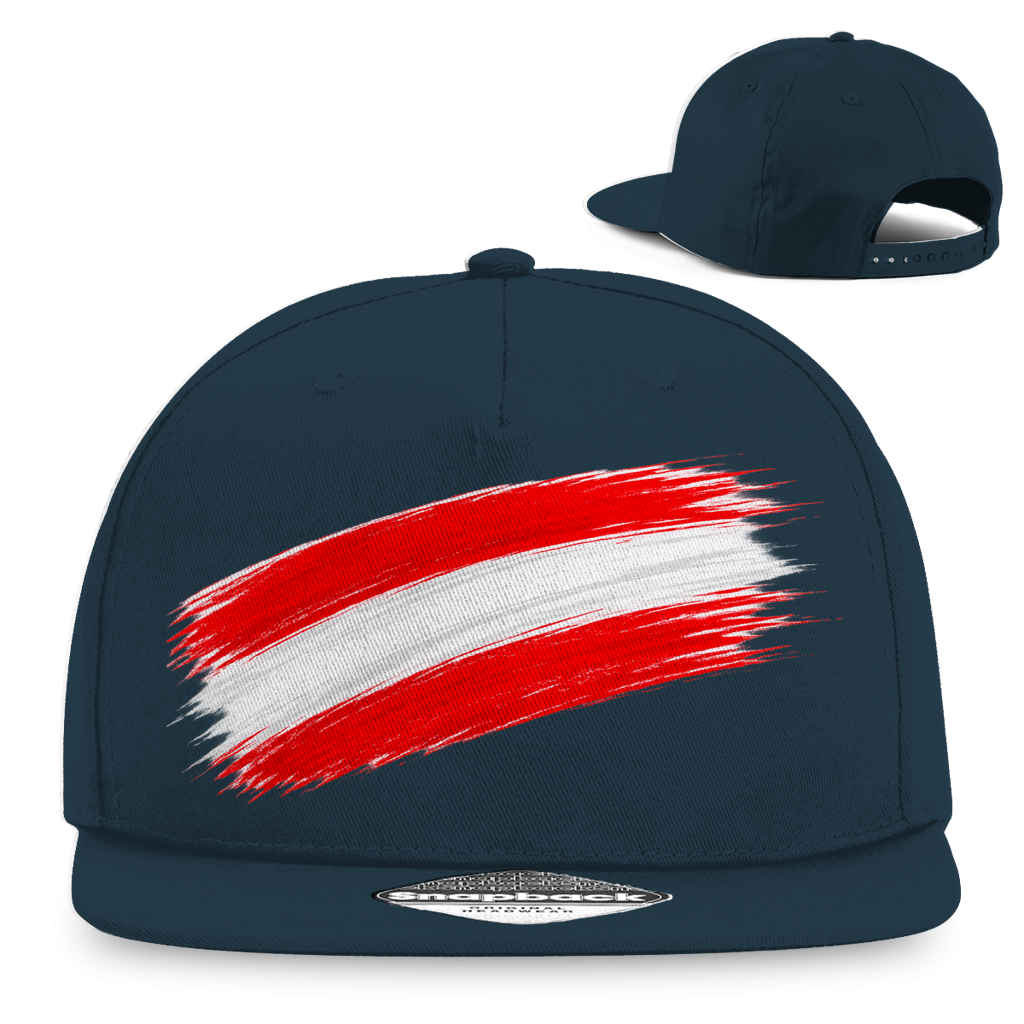Einfach Österreich 🇦🇹 Rapper Cap | Österreich Snapback mit Rot-Weiß-Rot Design
