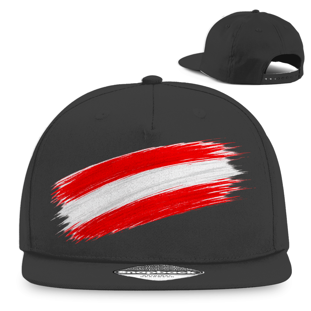Einfach Österreich 🇦🇹 Rapper Cap | Österreich Snapback mit Rot-Weiß-Rot Design