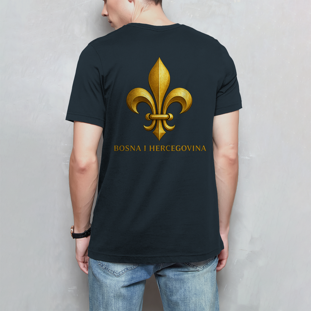 Herren T-Shirt Goldener Bosnischer Ljiljan